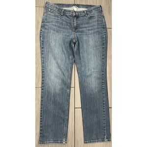 Duluth Trading Co. Womens Straight Leg Medium Wash Jeans Size 12x31